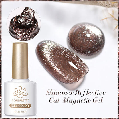 Sparkling Glass Bead Cat Magnetic Gel Nail Polish
