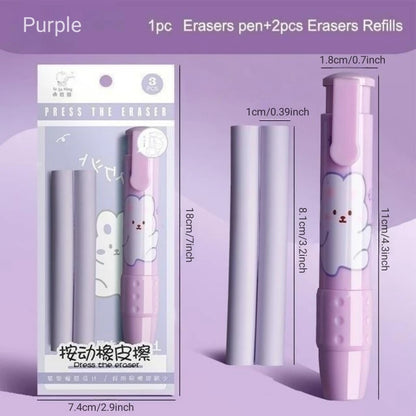 Cute Cartoon Pencil Erasers for Kids Set