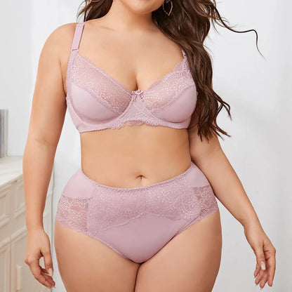 Beauwear Plus Size Bra Ultra Thin Lingerie Set