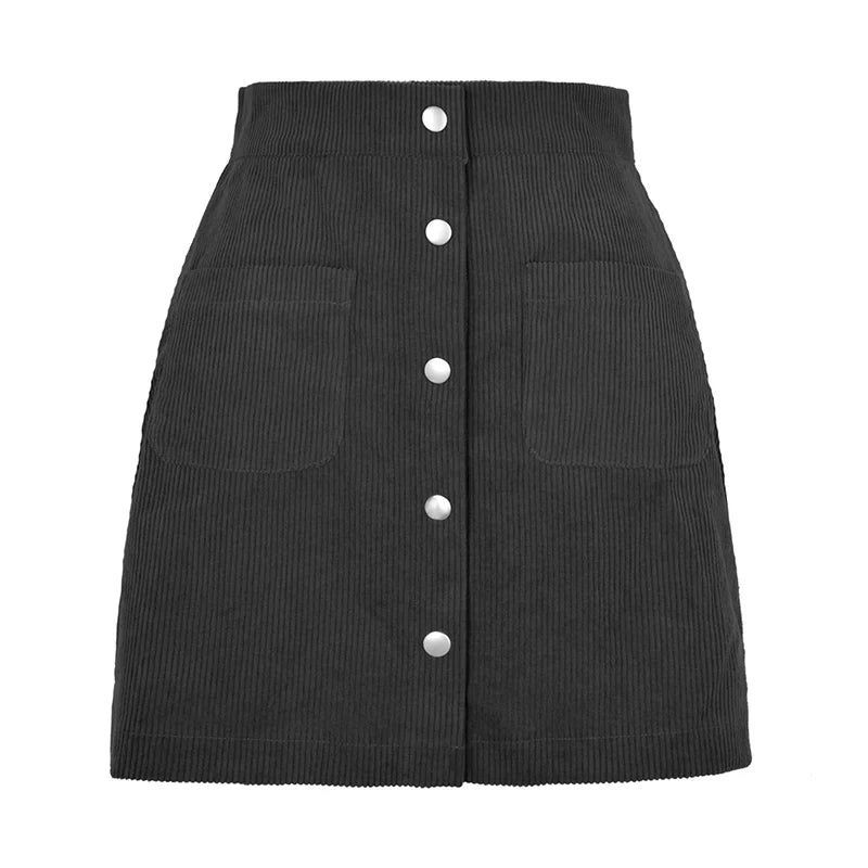 Corduroy Slim Fit Mini Skirt