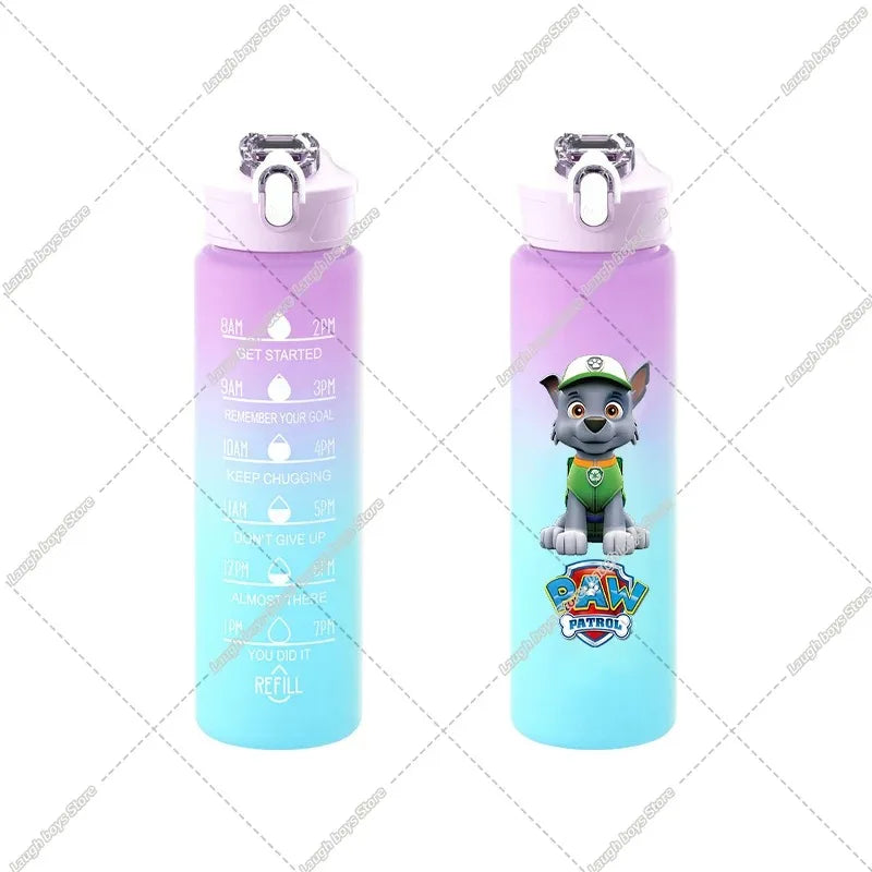 750ML PAW Patrols Gradient Color Water Cup Cartoon Print Drinking Bottle