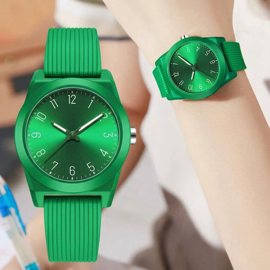 Quartz Electronic Silicone Strap Leisure Sports Waterproof Watch