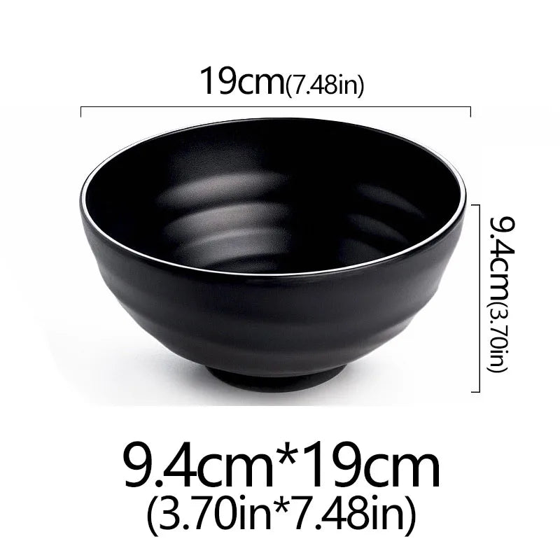 Frosted Melamine Ramen Bowl Imitation Porcelain