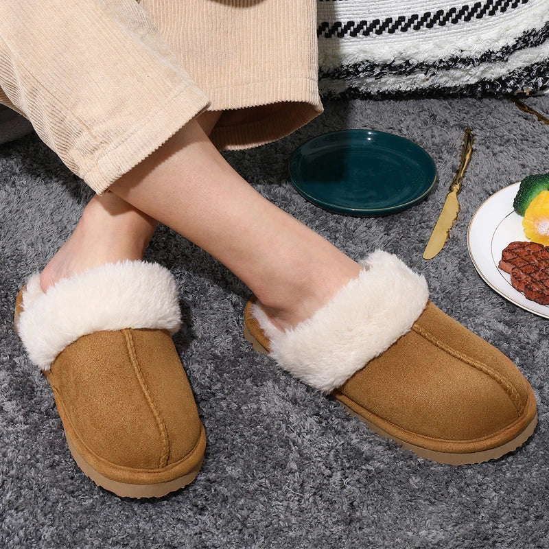 Crestar Winter Home Warm Comfortable Fur Slippers