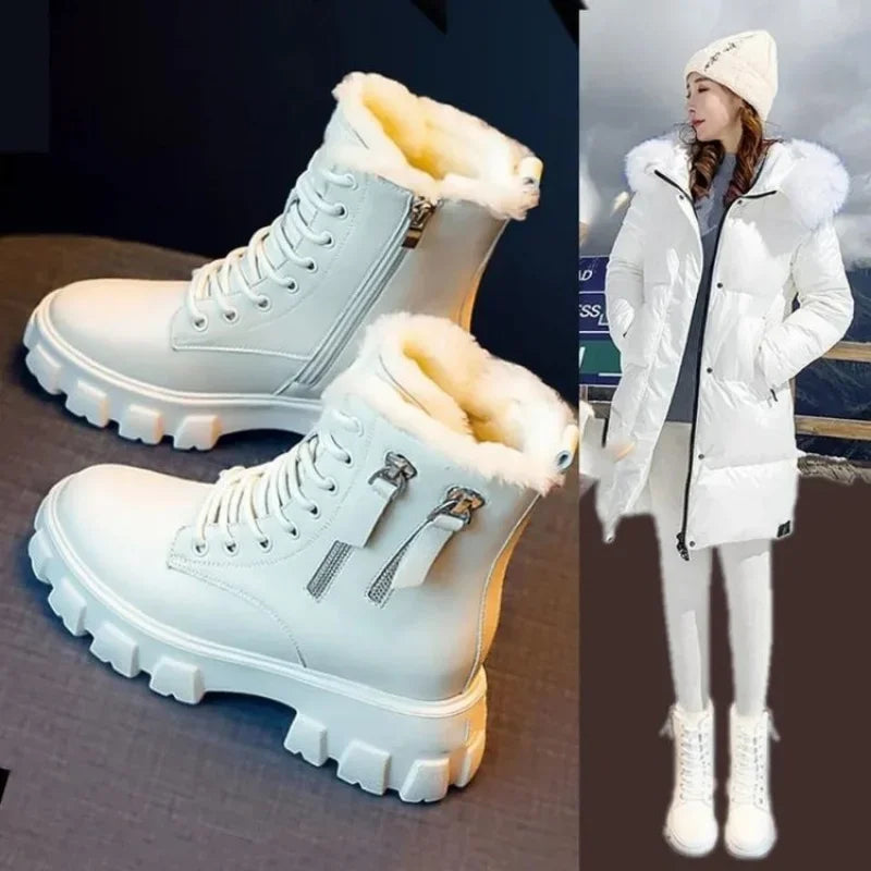 Korean Style High-Top Cotton Boots