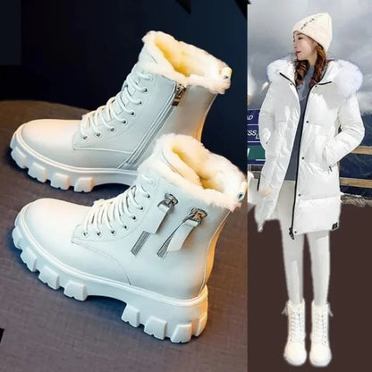Korean Style High-Top Cotton Boots