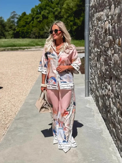 Elegant Printed Half Sleeves Shirt Sets
