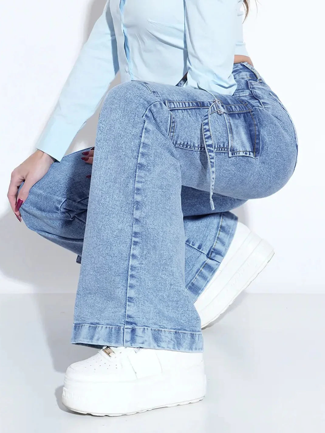 Utility Multiple Pockets Jeans Pants