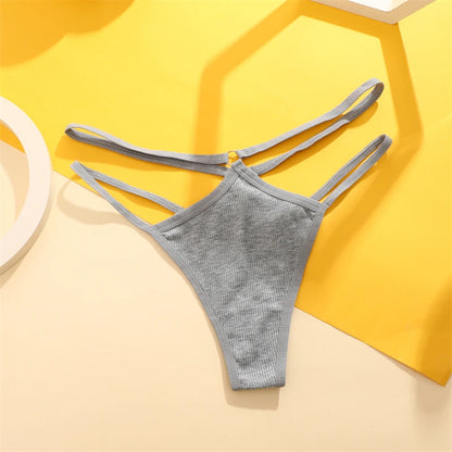 Cotton Low Waist Sexy Secret G-string Thong Seamless Brief Lingerie