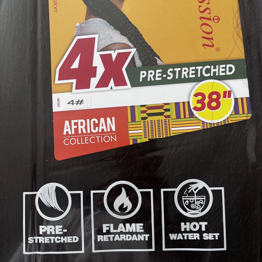 38 inch synthetic braid Soft Yaki Texture Hot Water Setting prestretched braid hair