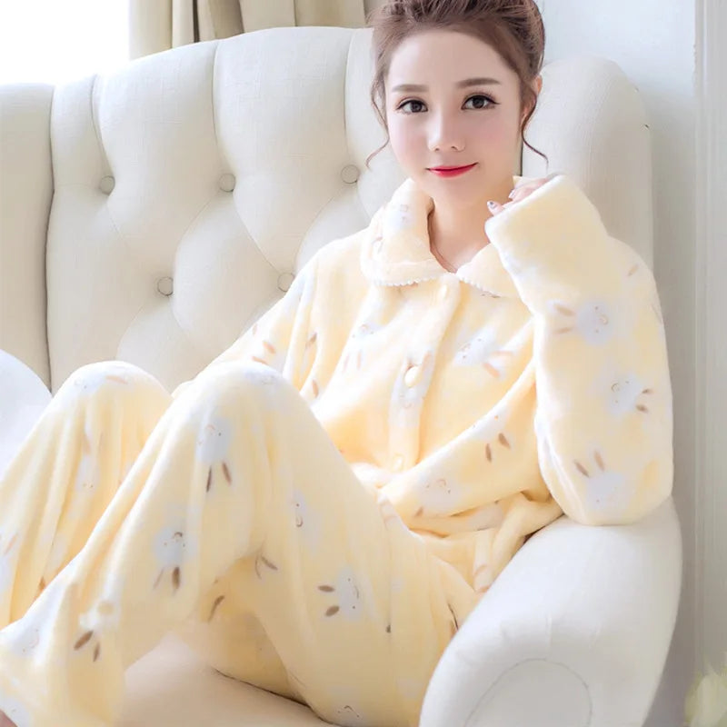 Warm Thickened Pyjama Set