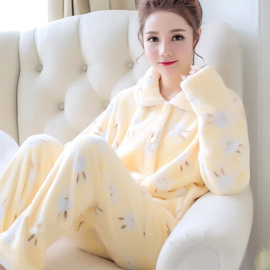 Warm Thickened Pyjama Set