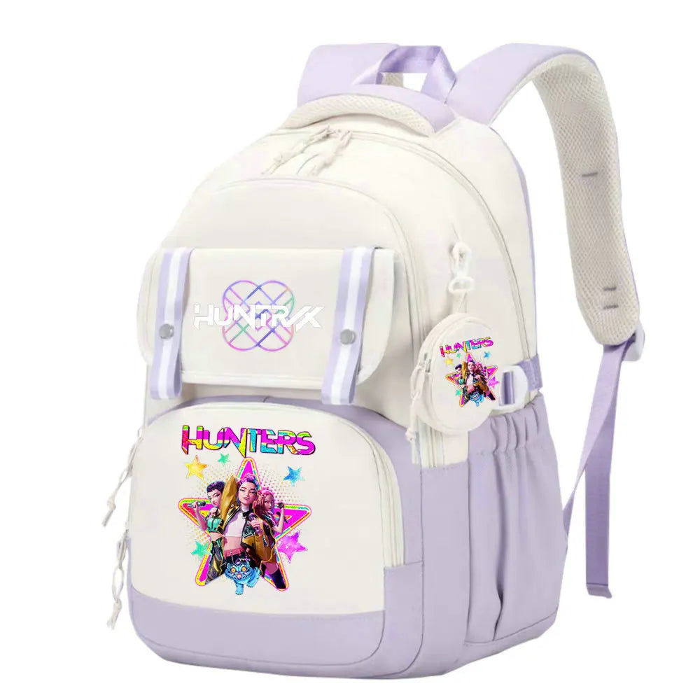 KPop Demon Hunters School Bag Backpack Zipper Bookbag