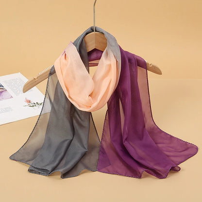 Chiffon Long Silk Scarf Turban
