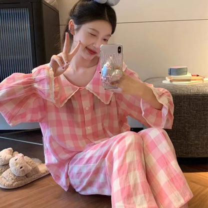 Long-Sleeved Pajamas Set