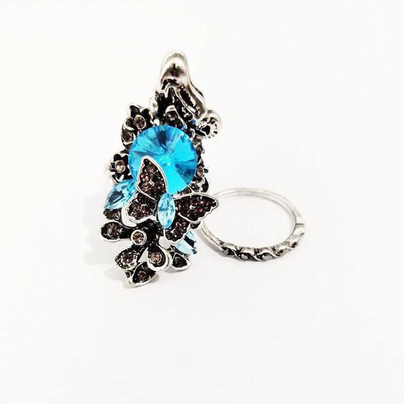 Flower Color Separation Romantic Creative Luxury Gothic Rings