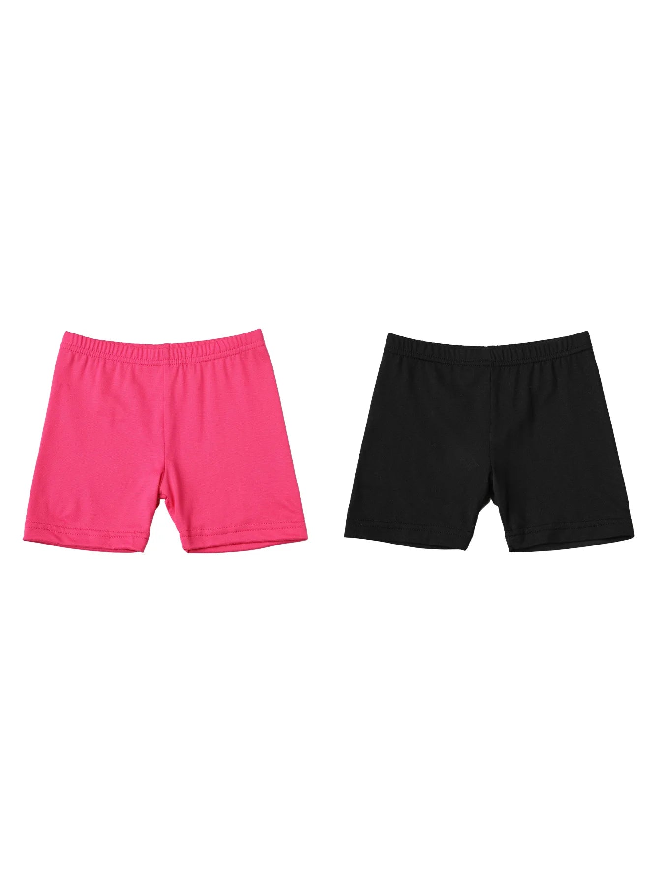 2Pcs Summer Solid Color Kids Leggings Girls