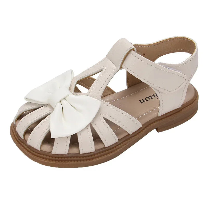 Cute Girls Bow Peep-toe Casual Sandals