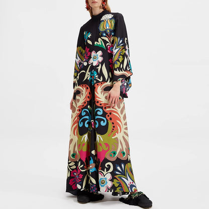 Ethnic Print Boho Long Dress