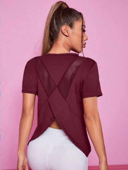 Yoga outfit sports fitness short sleeved T-shirt