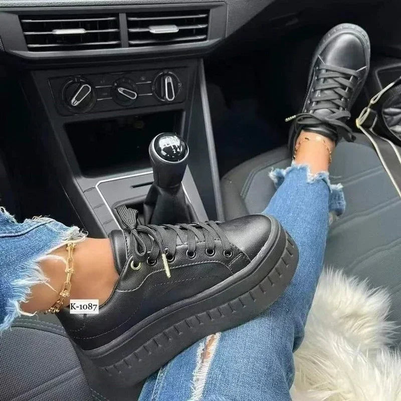 Casual Vulcanized Outdoor Walking Breathable Wedge Heel Sneakers