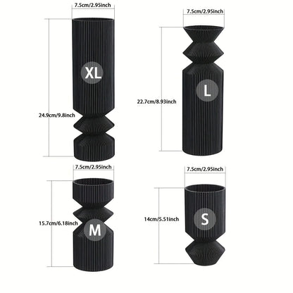 1 Nordic black plastic vase for home decoration