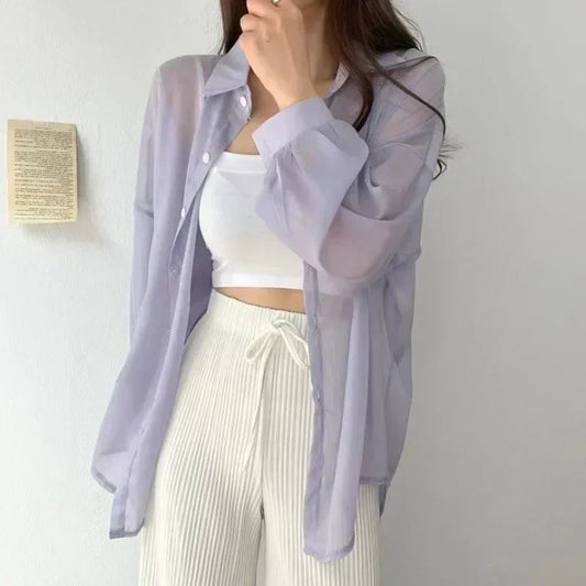 Thin Chic Baggy Korean Style Shirt