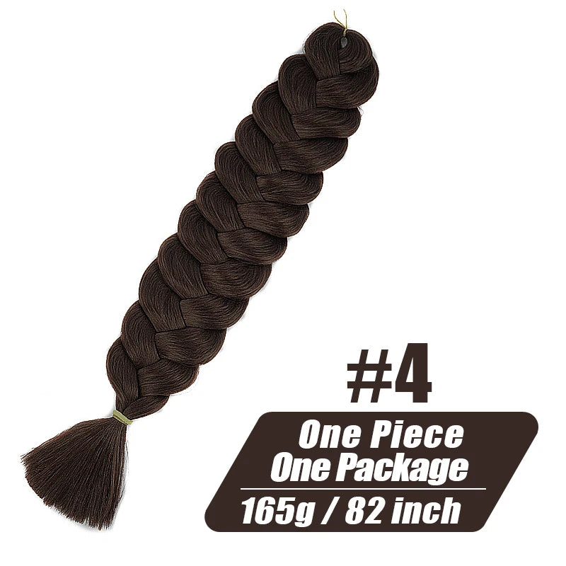 82 Inch Long Jumbo Braiding Hair Synthetic Braids Crochet Hair Extensions 165g