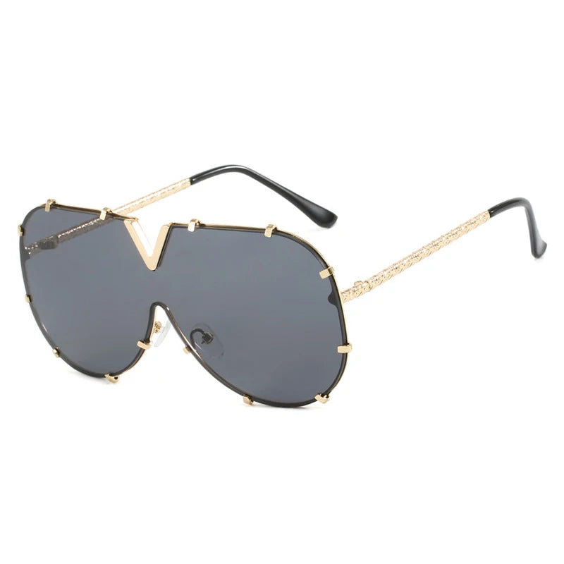 Metal Oversized Pilot Outdoor Windproof Sunglasses