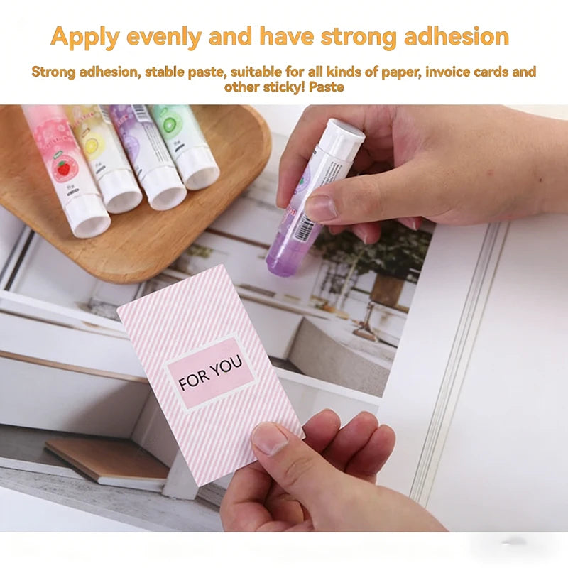 1-4Pcs Cute Colorful Solid Glue Sticks High Viscosity Glue for Paper