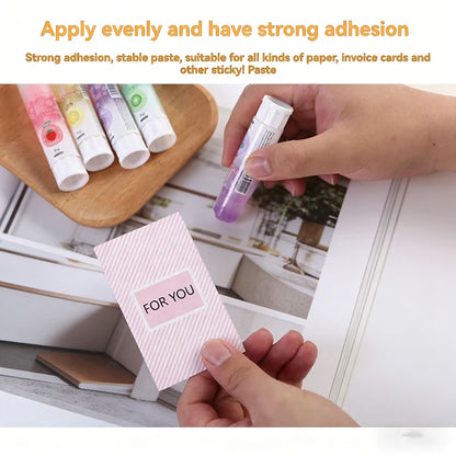 1-4Pcs Cute Colorful Solid Glue Sticks High Viscosity Glue for Paper