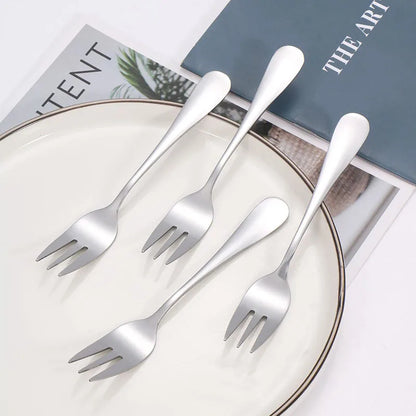 6pcs Stainless steel cutlery fruit forks dessert forks