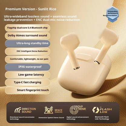wireless Bluetooth earbuds with noise cancellation long battery
