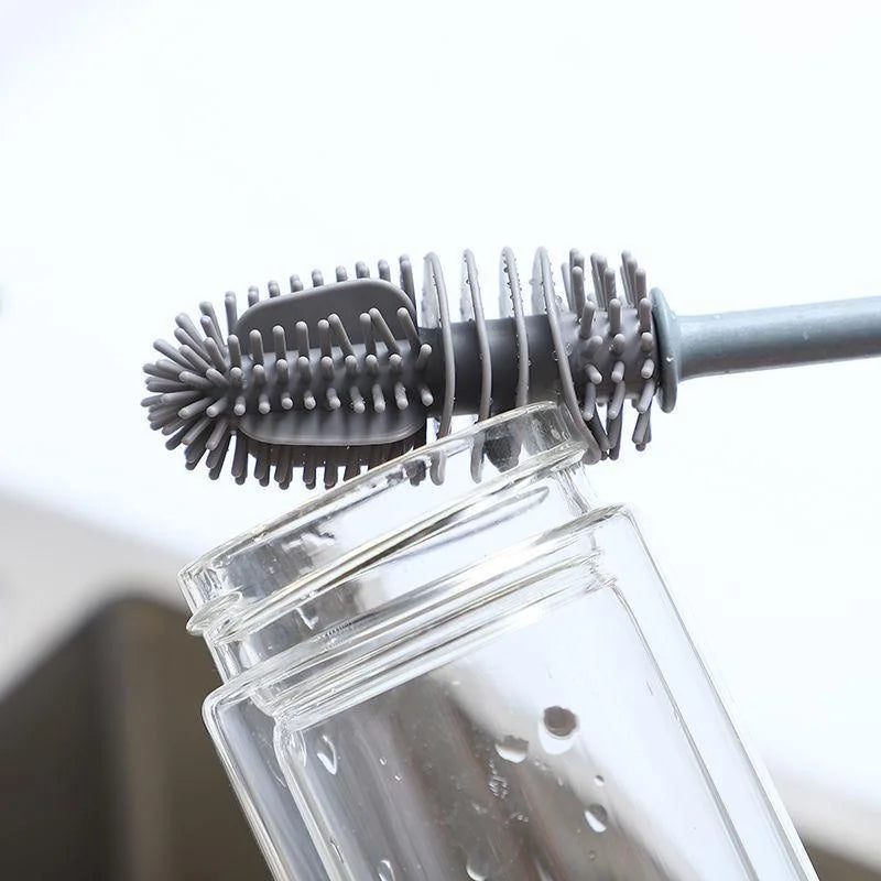 Silicone Milk Bottle Brush Cup Scrubber Glass Cleaner