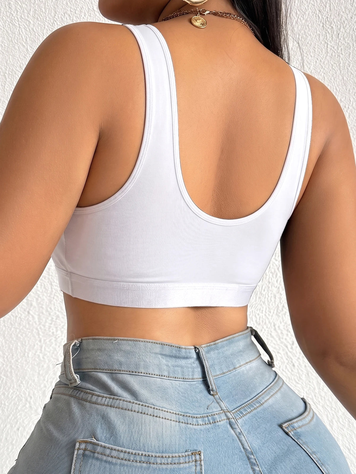 Full Cup Plus Size Front Closure Wireless Unlined Thin Cup Bra