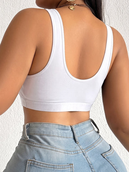 Full Cup Plus Size Front Closure Wireless Unlined Thin Cup Bra