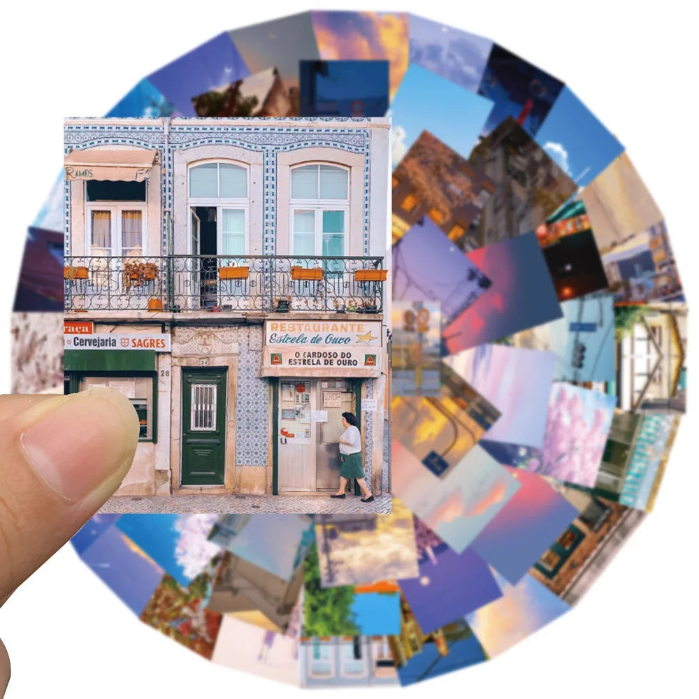 10/30/55pcs Cute INS Style Art Street View Stickers