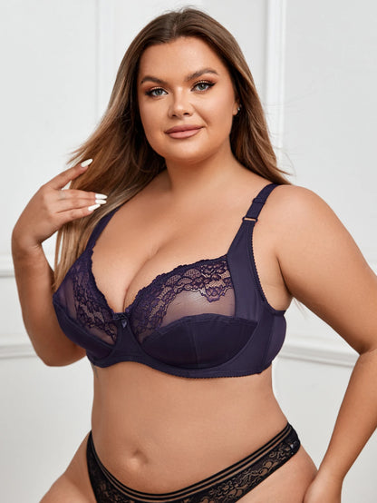 Plus Size Bras Super Thin Sexy Lace Lingerie