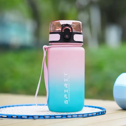 500ml/650ml Gradient Sports Water Bottle with Time Marker