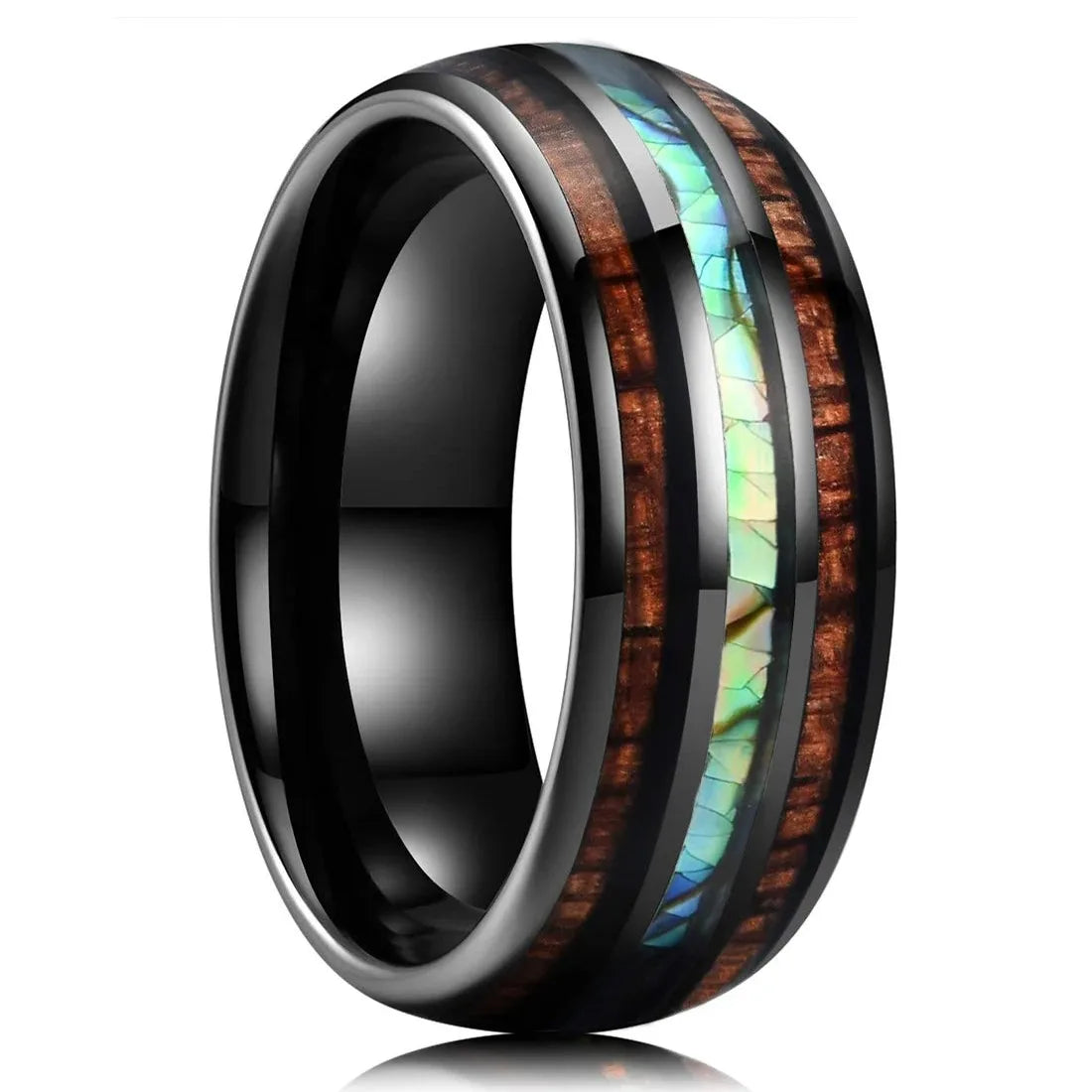 8mm Stainless Steel Galaxy Style Colorful  Rings