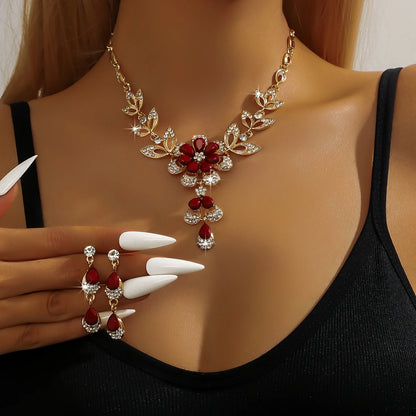 Flower Necklace Jewelry Set