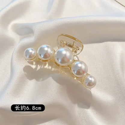 Simulated Pearl Hair Claws Hair Clips
