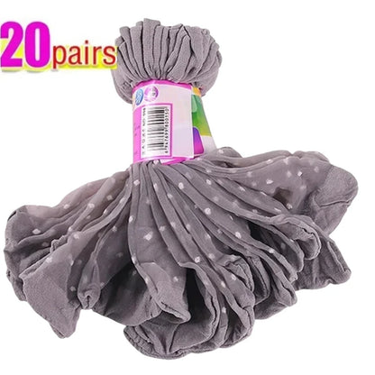 Silk Transparent Dot Lace Short Socks