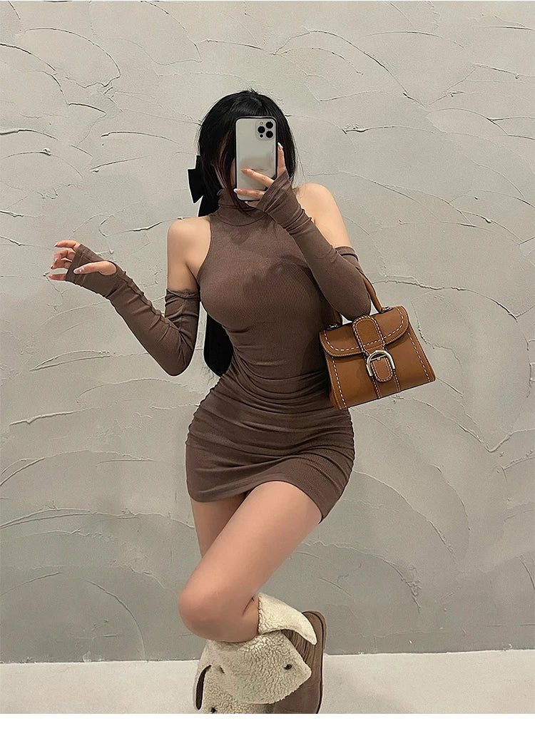 High Neck Tight Dress