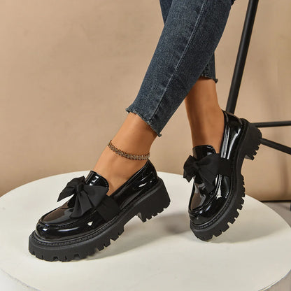 Plus Size Loafers British Style Platform Shoes
