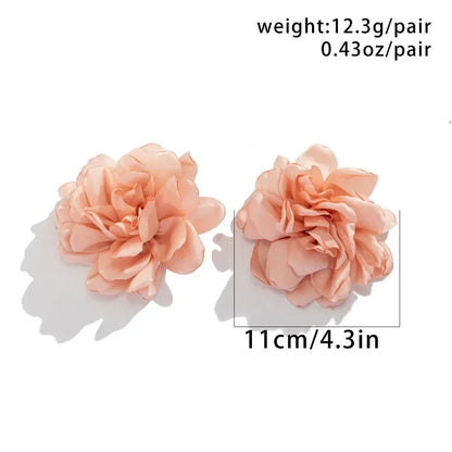 Exaggerated Big Flower Stud Earrings