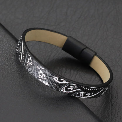 Premium PU Leather 3 Colors Printing Bangles Bracelet