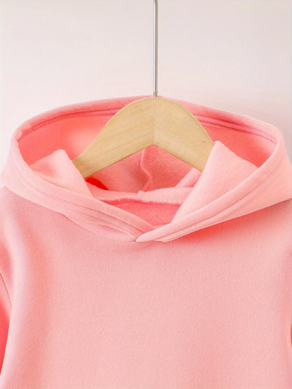 Fall/Winter casual warm print warm lining hoodie sweatpants set
