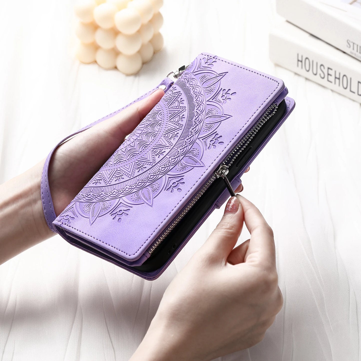 Leather Flip Case For Samsung Galaxy Phone Bag