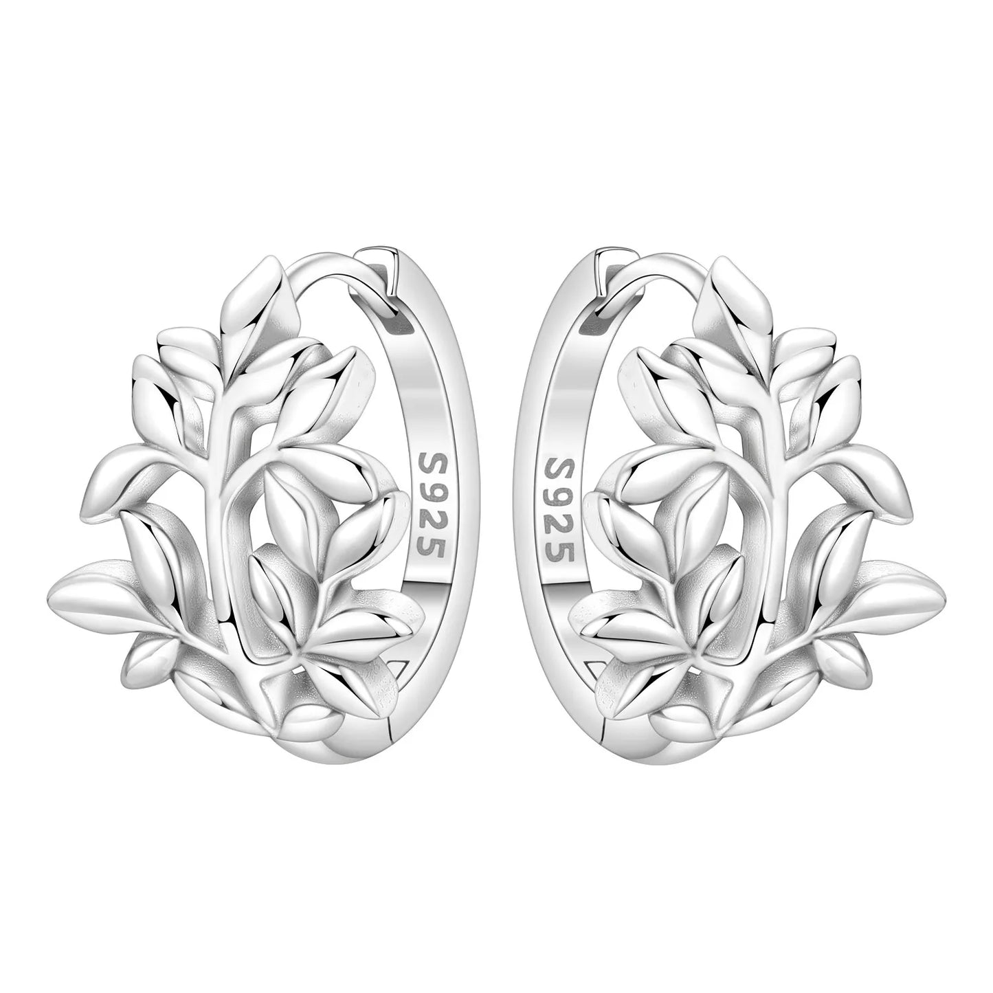 Orstarry Original 925 Sterling Silver Blue Iris Flower Earrings